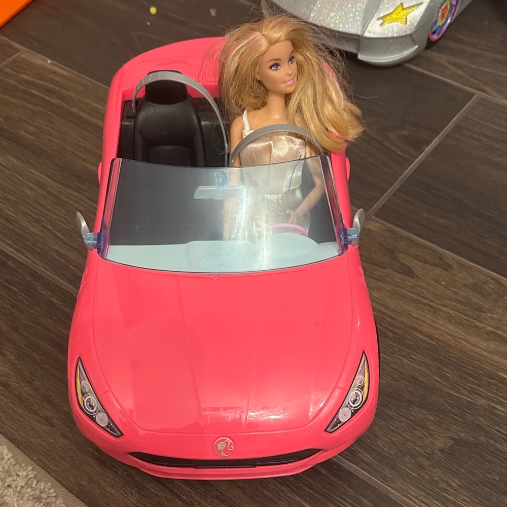 Barbie Hot Pink Convertible with Blonde Doll